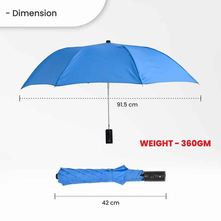 EUME Leatrix 21 Inch 2 Fold Auto-Open Lemon Umbrella | Blue
