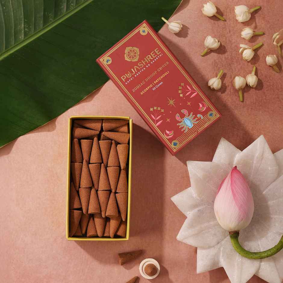 Pujashree Zodiac Dhoop Cones | Scorpio - Patchouli