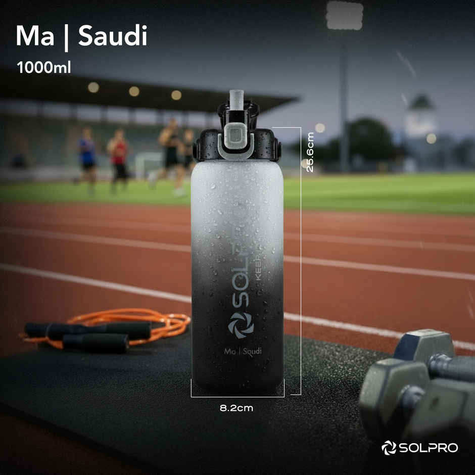 Solpro Ma Saudi Sipper Water Bottle | Leakproof BPA Free for School Office Gym Travel | 1 L