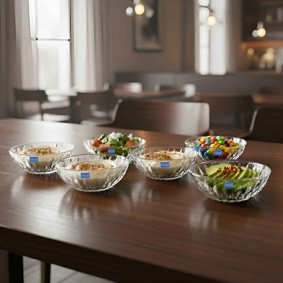 Ocean Diamond Glass Bowl (5inch, 6Pcs)