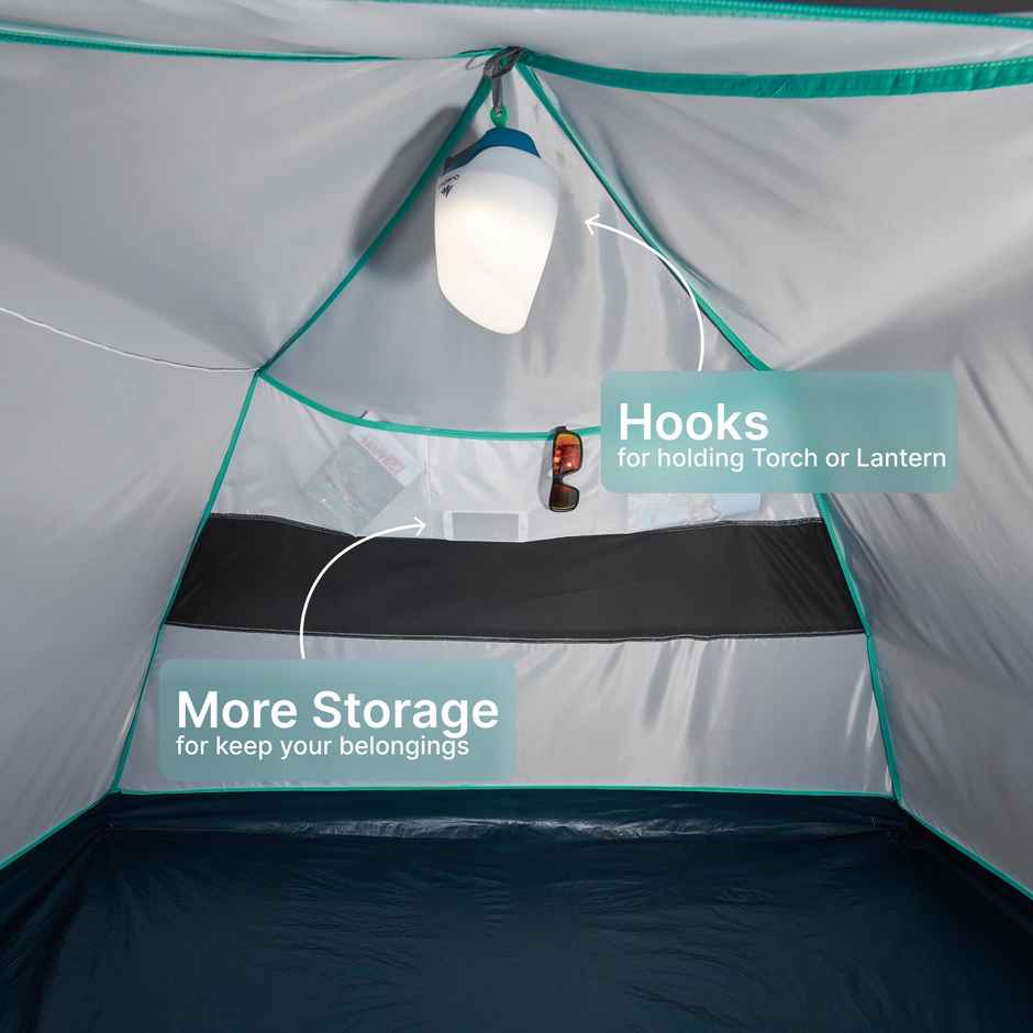 Decathlon Quechua 3 Person Camping Tent | MH100 | Grey