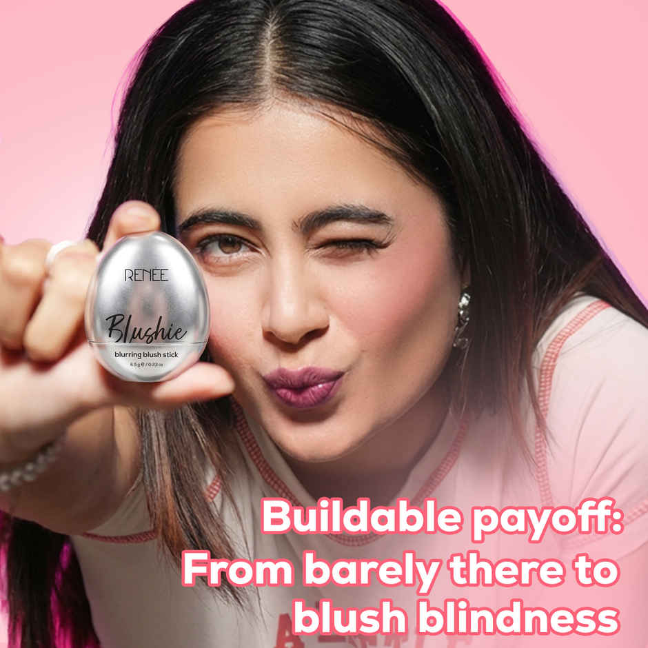 RENEE Blushie Blurring Blush Stick, Buildable Formula with Matte Finish | Peachy Please