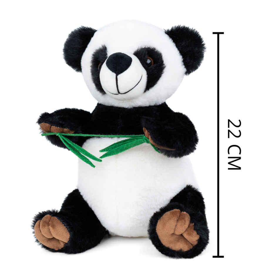 Mirada Glitter Eye Panda Soft Toy Cute Black and White Plush Stuffed Animal - 22 cm