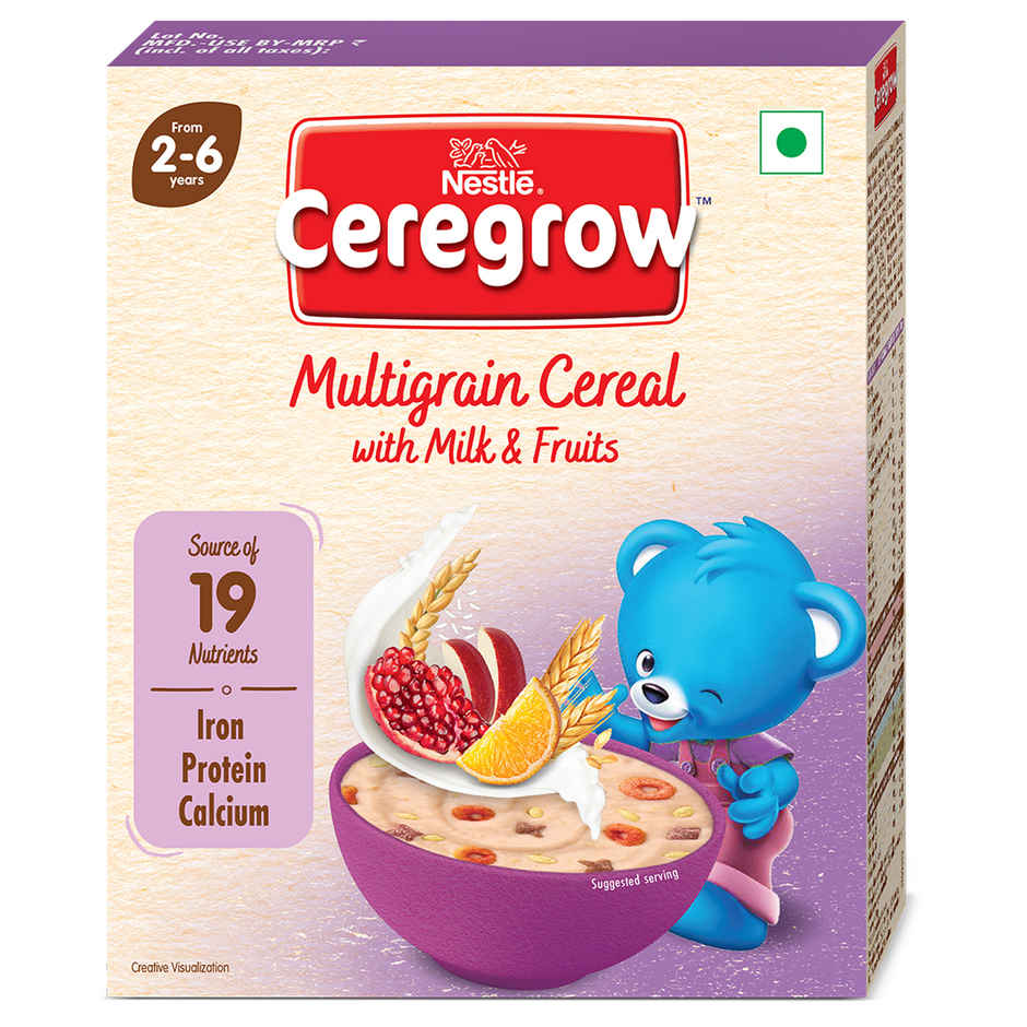 Nestle Ceregrow Multigrain Cereal with Milk and Fruits - 2 to 6 years