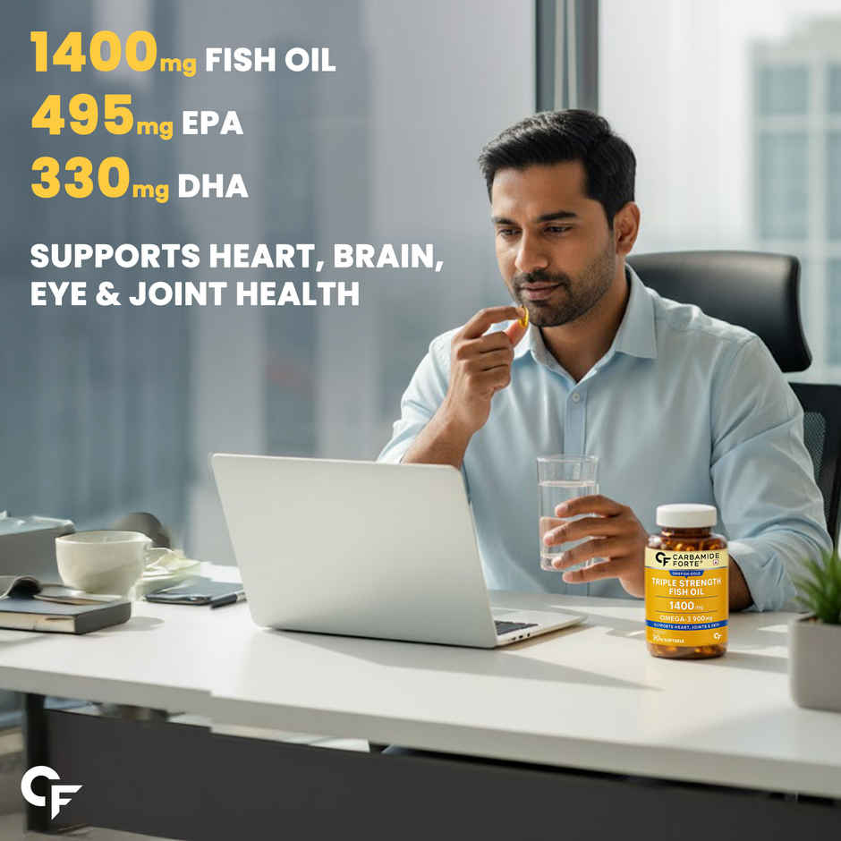 Carbamide Forte Triple Strength Omega 3 Fish Oil Capsules 1400mg | Fish Oil Omega 3 Supplement