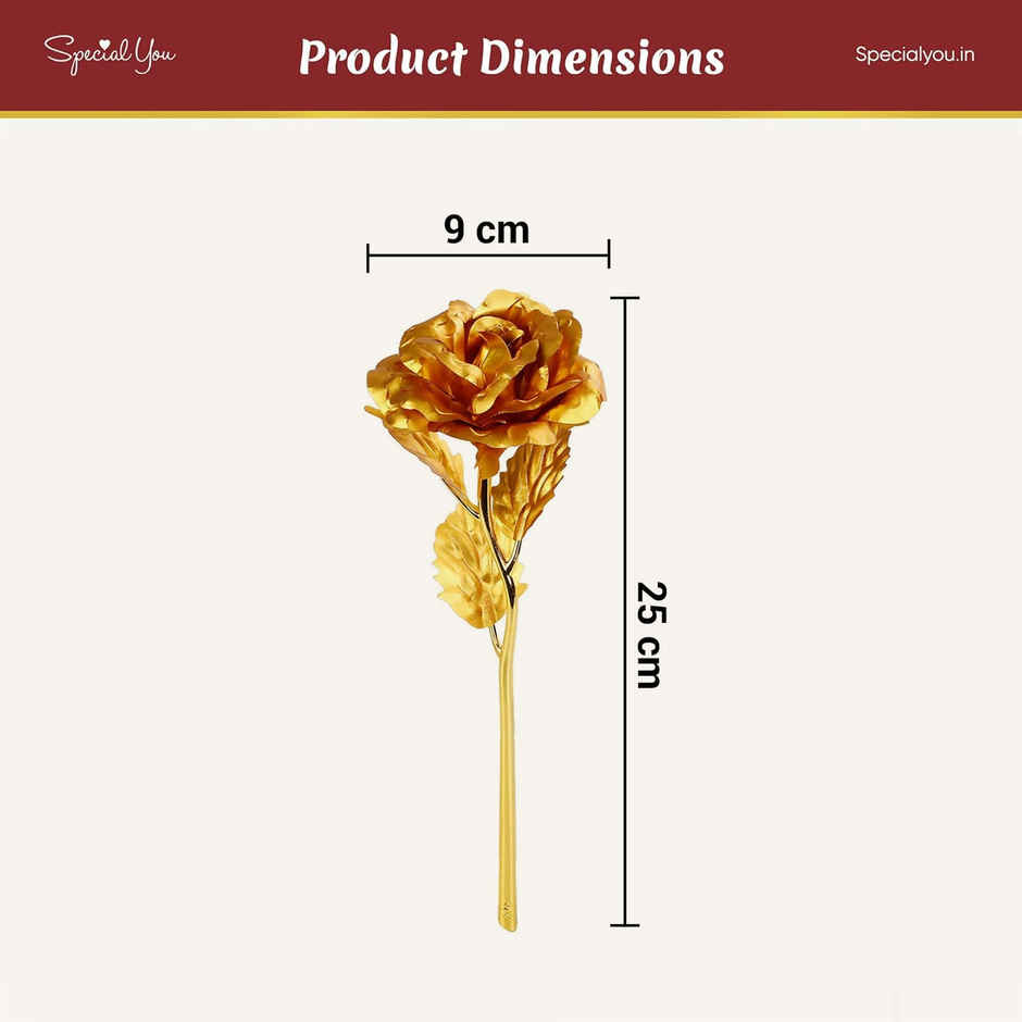 Artificial Gold Metal Rose | Timeless Romance Decor | Special You