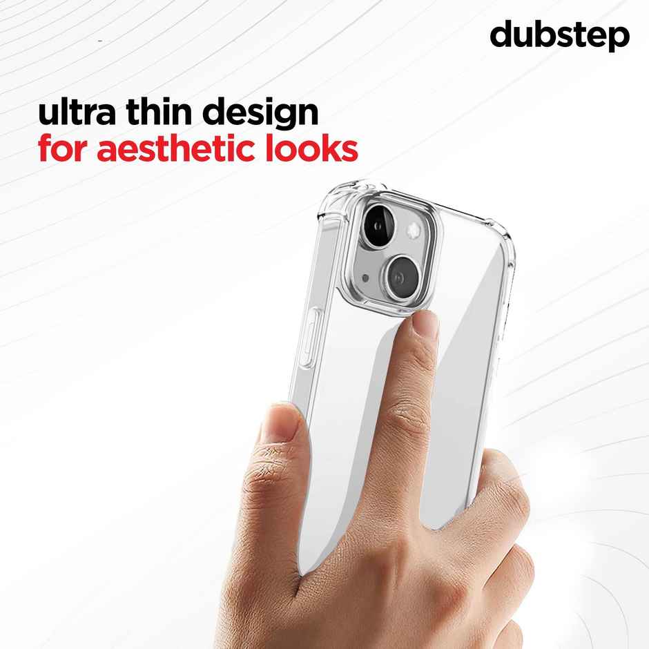 Dubstep Transparent Hybrid Back Cover Case For Iphone 14 (Tpu + Poly Carbonate | Crystal Clear