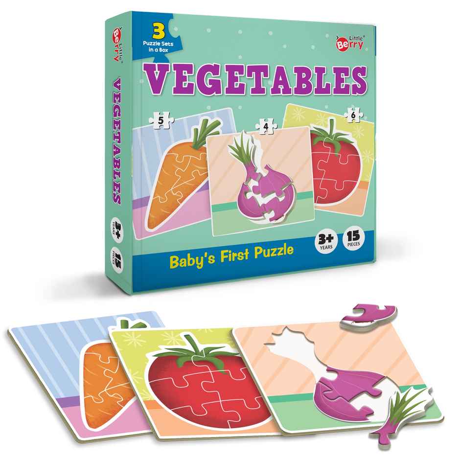 Little Berry Baby's First Puzzle Game: Vegetables - Fun & Educational Jigsaw Puzzle Set - Lb47