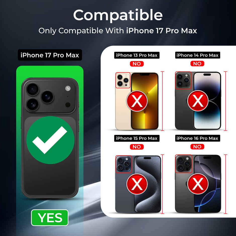 Artistque Case For Iphone 17 Pro Max Back Cover | Transparent Clear Magsafe Cover