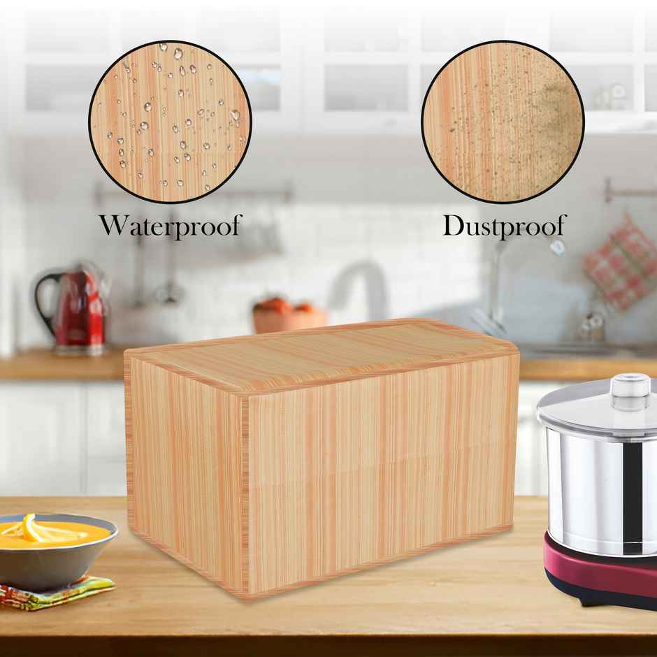 Kuber Industries Grinder Cover | Waterproof Mixer Grinder Cover | Foldable | Golden