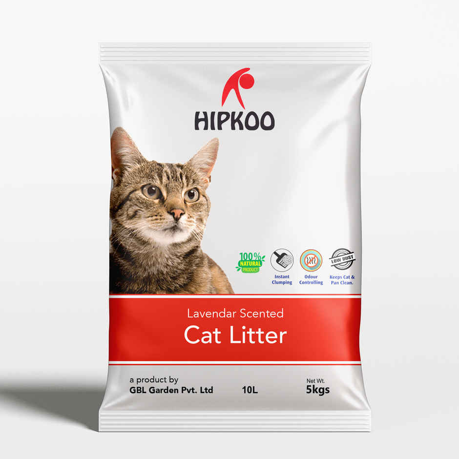 Petcrux Hipkoo Advanced Clumping Cat Litter Sand| Lavender Scented | Pet Litter Tray Refill Combo