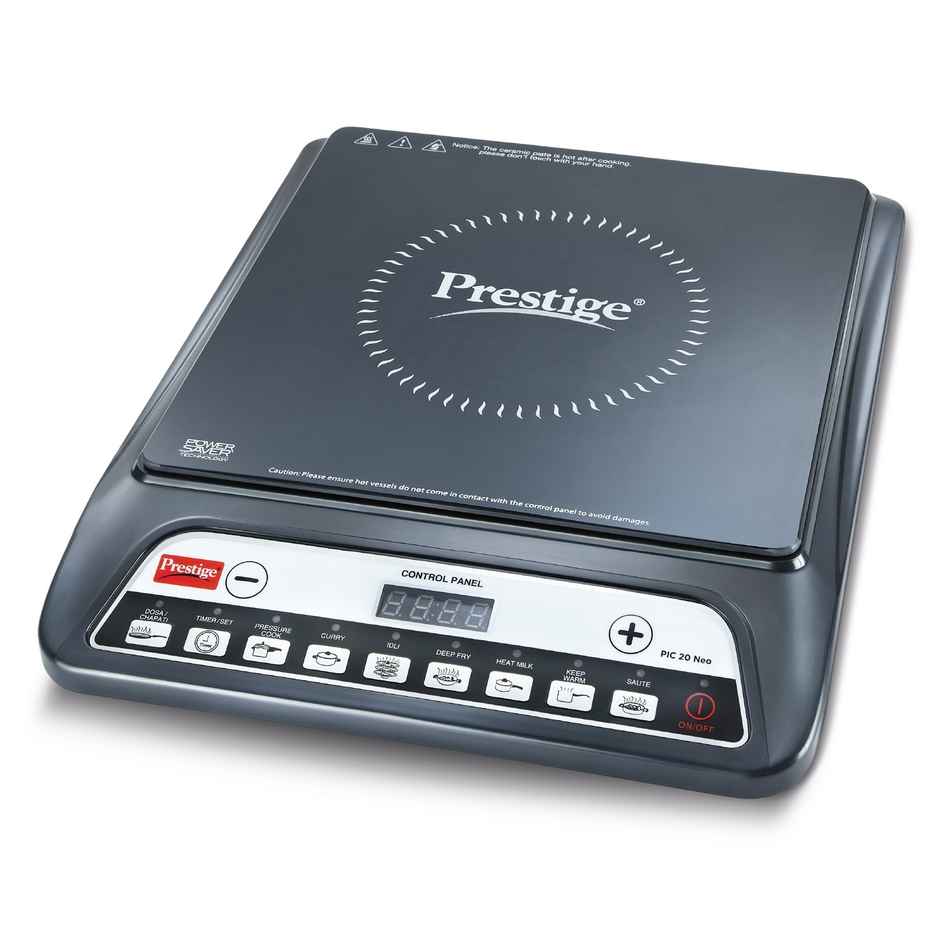 Prestige Induction Cooktop PIC 20 Neo, 1600W, HV Surge Protection, Easy to Clean, 1Y Warranty, Black