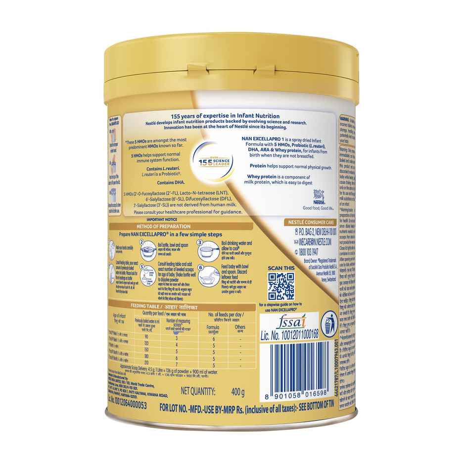 Nestle NAN EXCELLAPRO Stage 1, Follow-up Formula Milk Powder