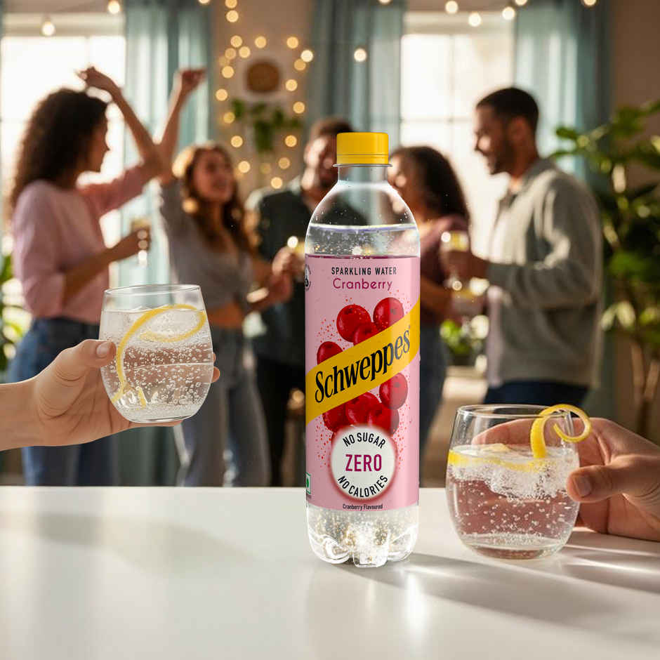 Schweppes Sparkling Water Cranberry | Zero Calories Flavoured Sparkling Water | The Coca-Cola Company