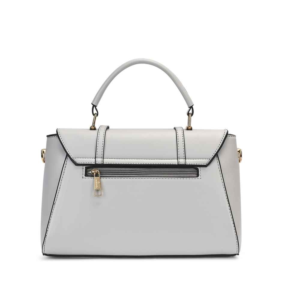 Lavie Women's Beech Flap Satchel Handbag | Ladies Purse | Shoulder Bag | Large | Light Grey