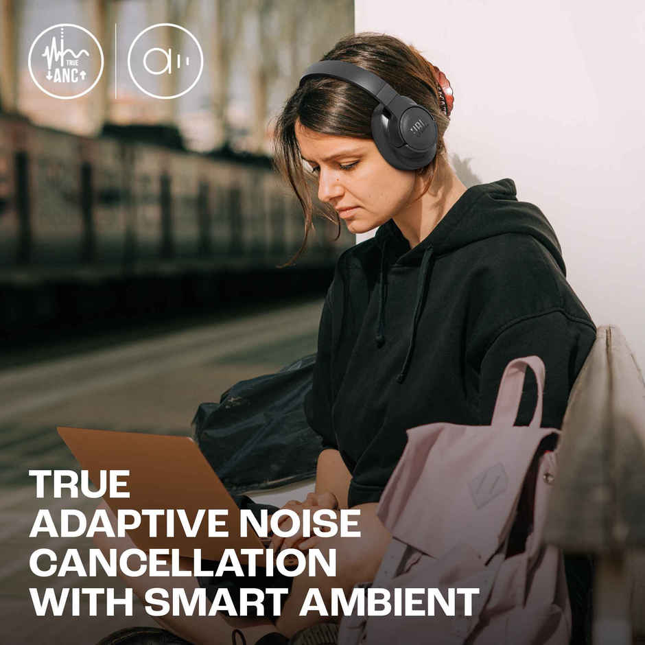 JBL Tune 770Nc Wireless Over Ear Anc Headphones With Mic (Black)