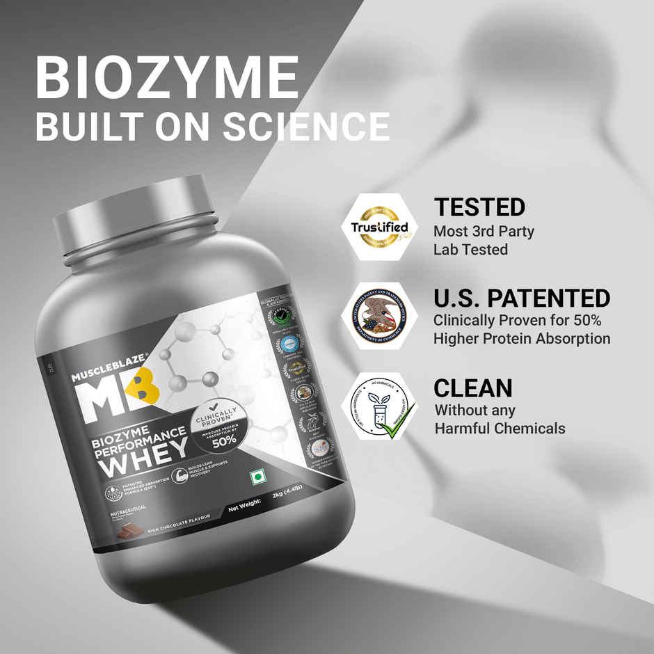 Muscleblaze Biozyme Performance Whey Protein Powder, (Rich Chocolate)