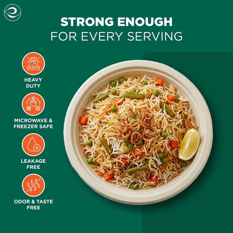 ECO SOUL | Bagasse Disposable Plates | 9 Inch | Round | 10 Count