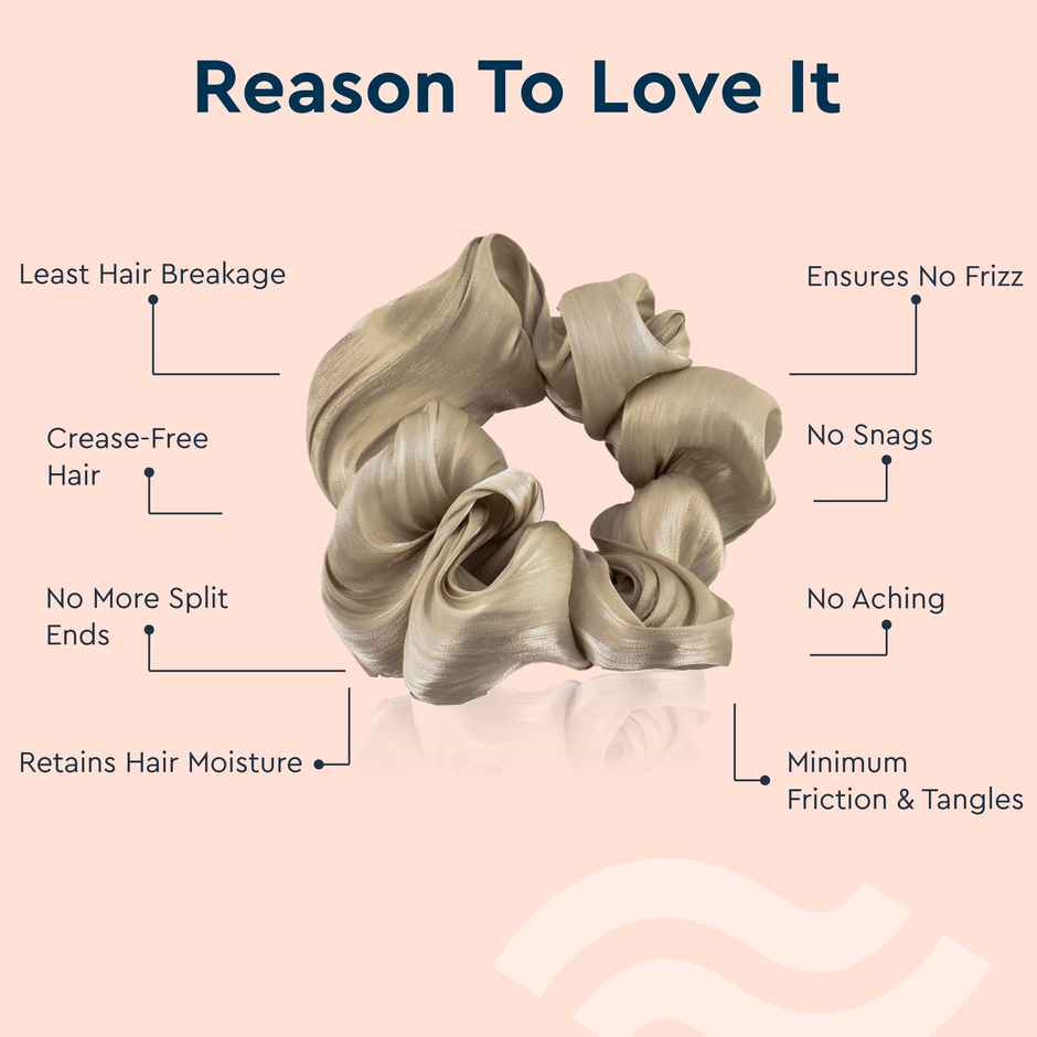 GUBB Satin Scrunchies | Brown | Soft & Durable