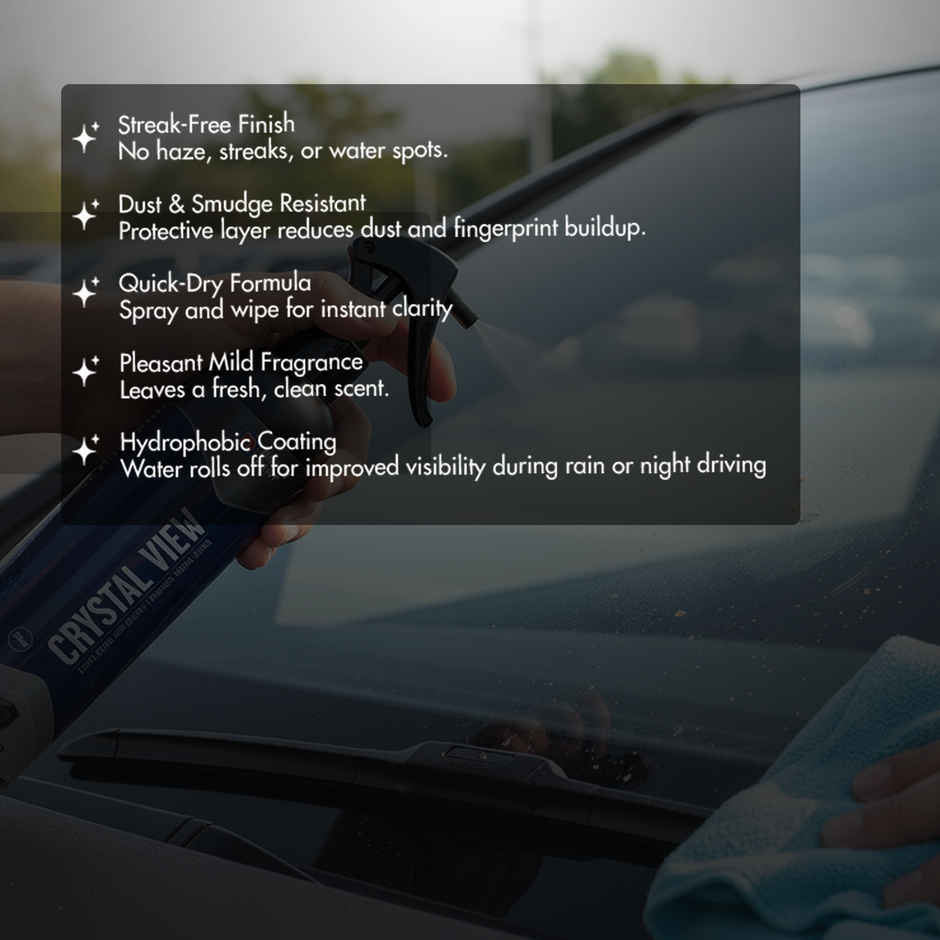 Nippon Paint n Shield Glass Cleaner Spray | Hydrophobic Action Repels Water and Dust