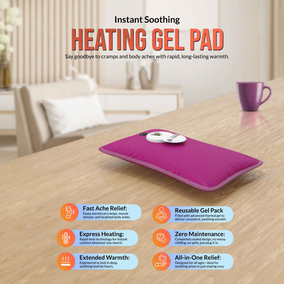 Aroma HGB6 Twill Design Heating Warm Gel Bag For BackPain, Bedwarmers, Joint Pain Relief | Pink