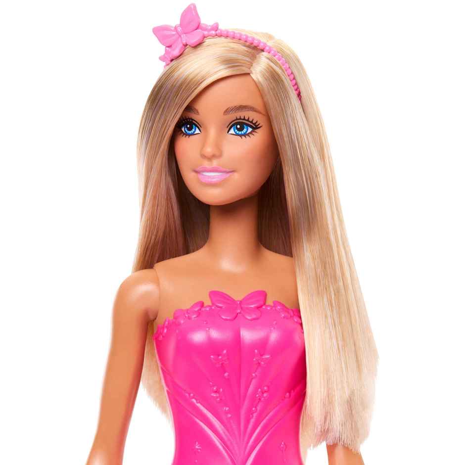 Barbie Royal Fashion Doll with Blonde Hair Removable Skirt and Accessories Pink Butterfly Theme