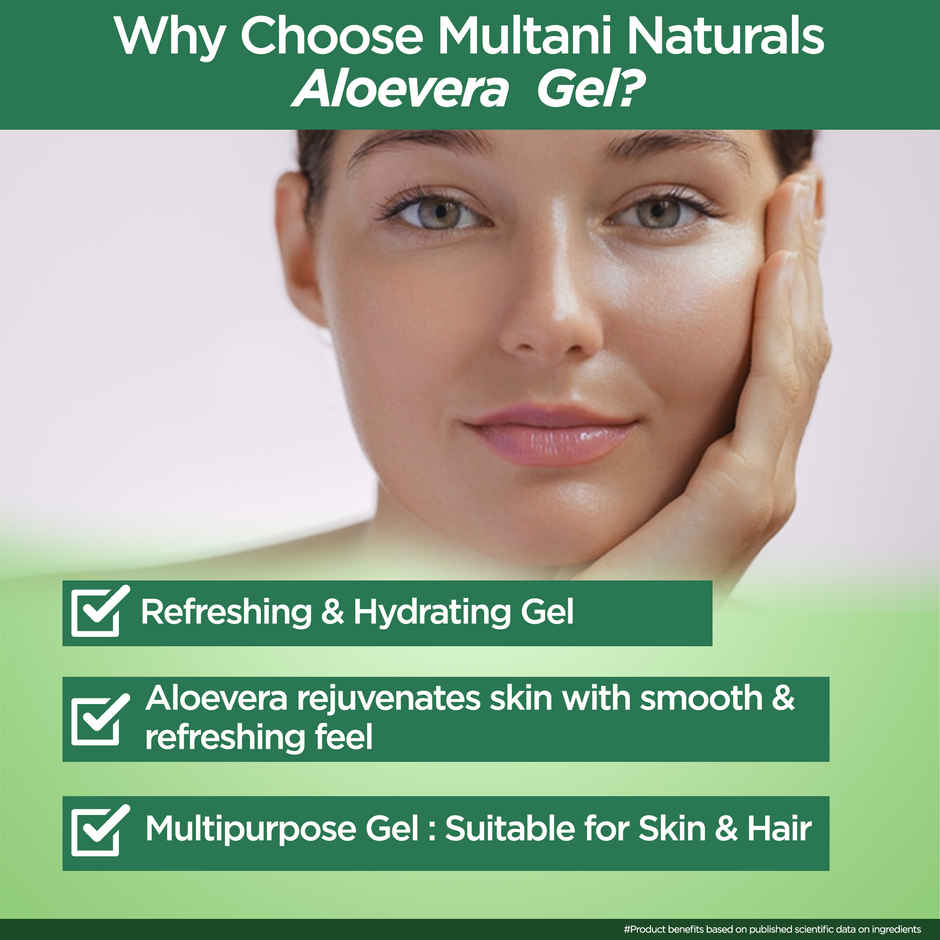 Multani Naturals Aloe Vera Face Gel Anti-Acne & Pimple Control Wrinkles