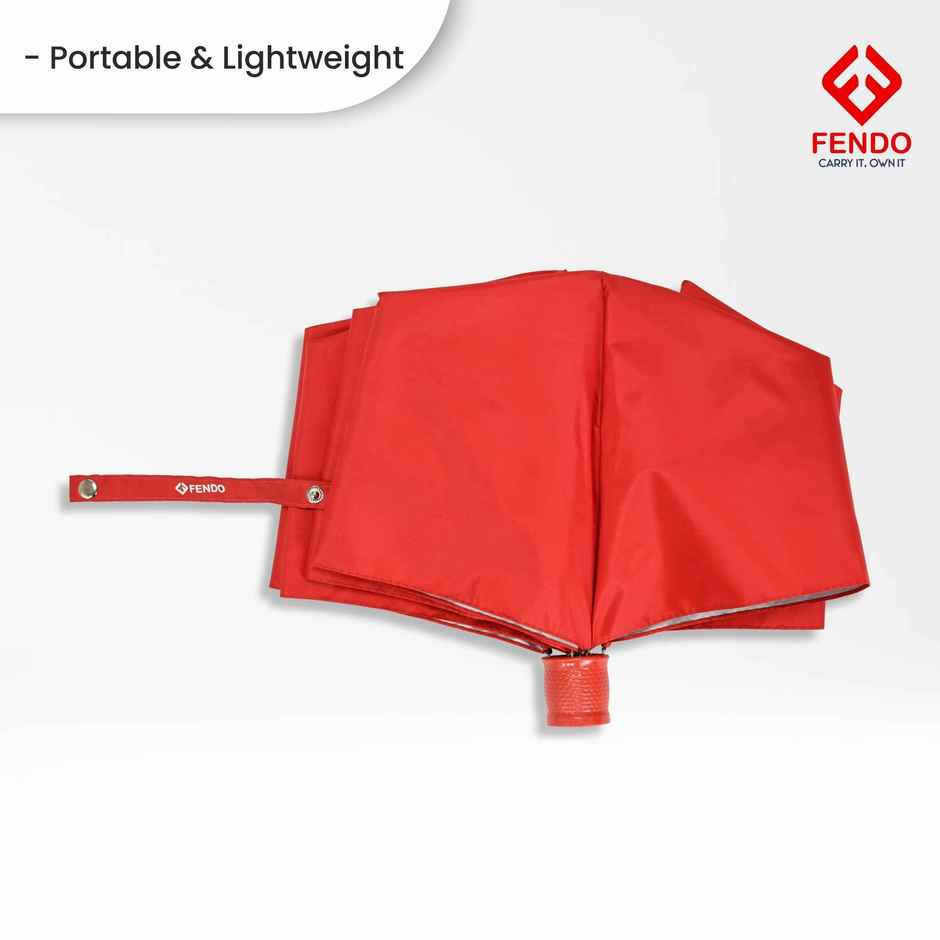 Fendo Hand Open | Red Umbrella | 21.5 inch | 3 Fold