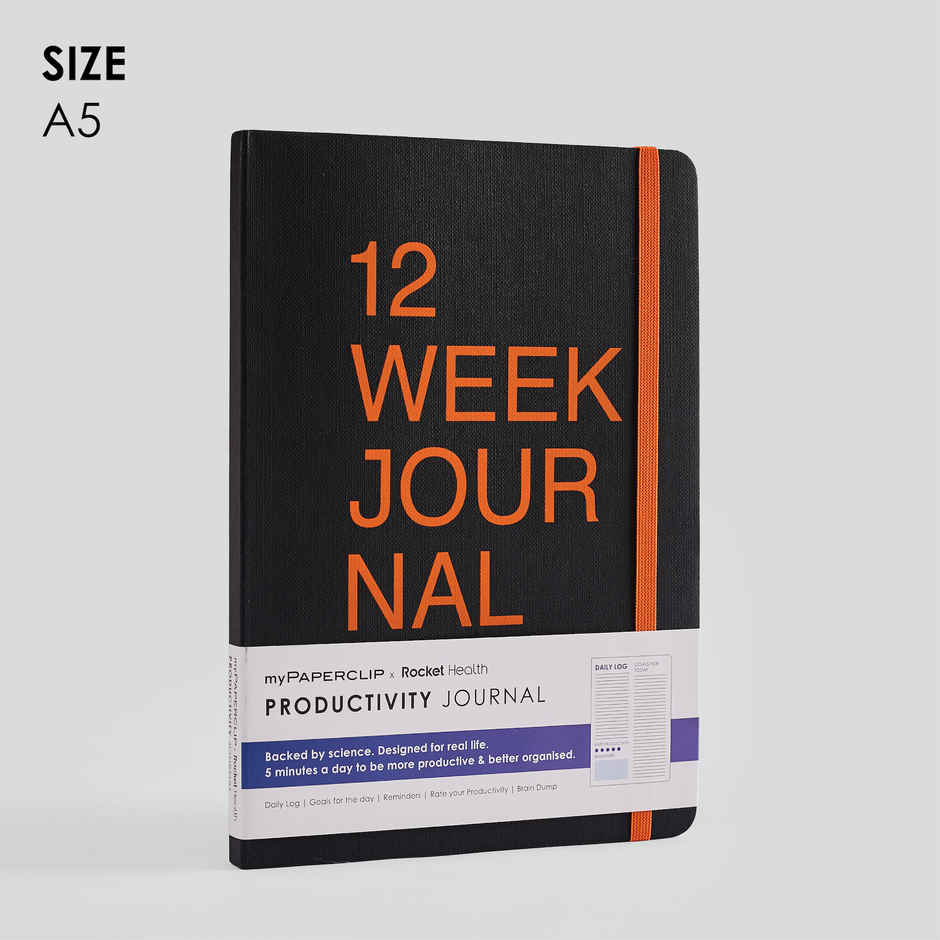 myPAPERCLIP 12 Week Journal, Productivity | Black