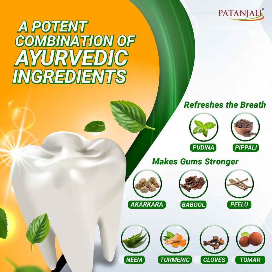 Patanjali Dant Kanti Natural Toothpaste Teeth Cleansers Paste For Strong Teeth and Gums Combo  