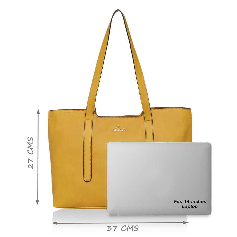 Lavie Women's Synthetic Leather Tote Bag | Medium | Ochre