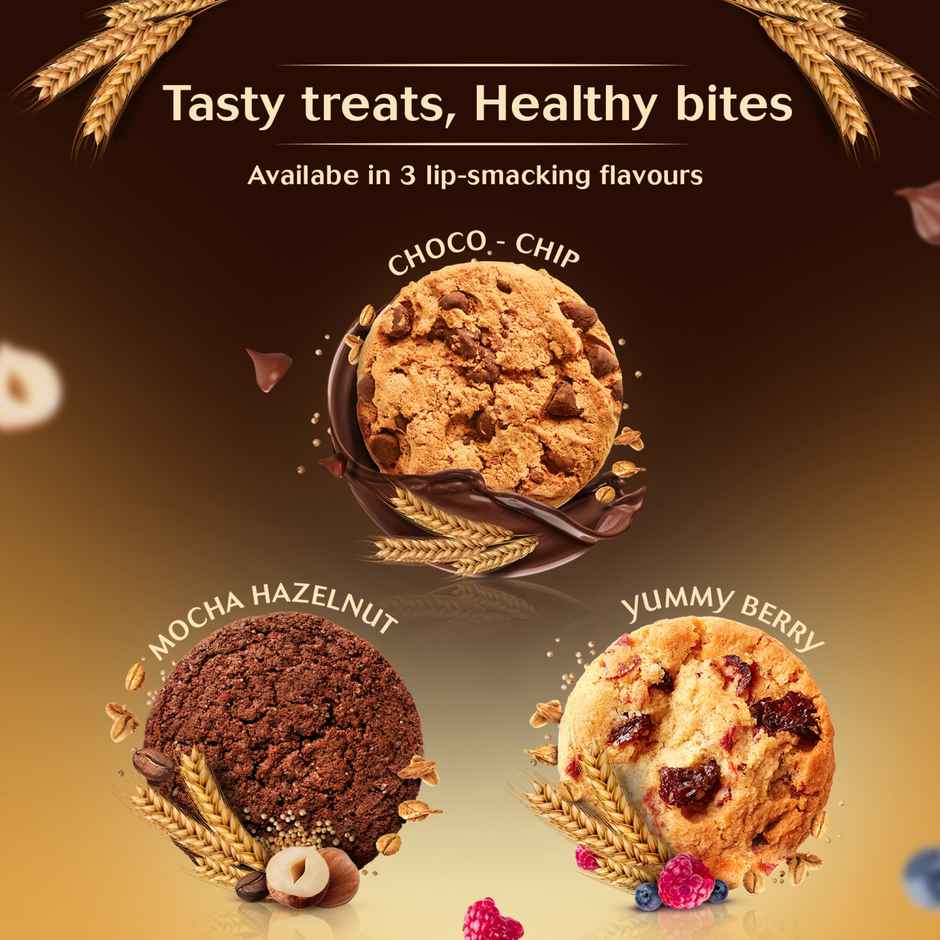 Sugar Free D'lite Yummy Berry Cookies | Zero Added Sugar | Made With Oats & Quinoa