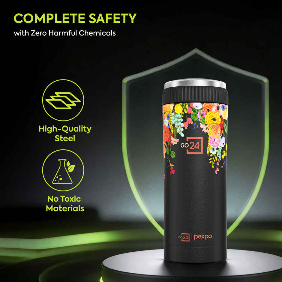 Go24 Crypto Insulated Coffee Mug | Leakproof | Utility Compartment