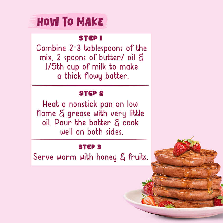 Gladful Strawberry Pancake Jowar and Oats Mix