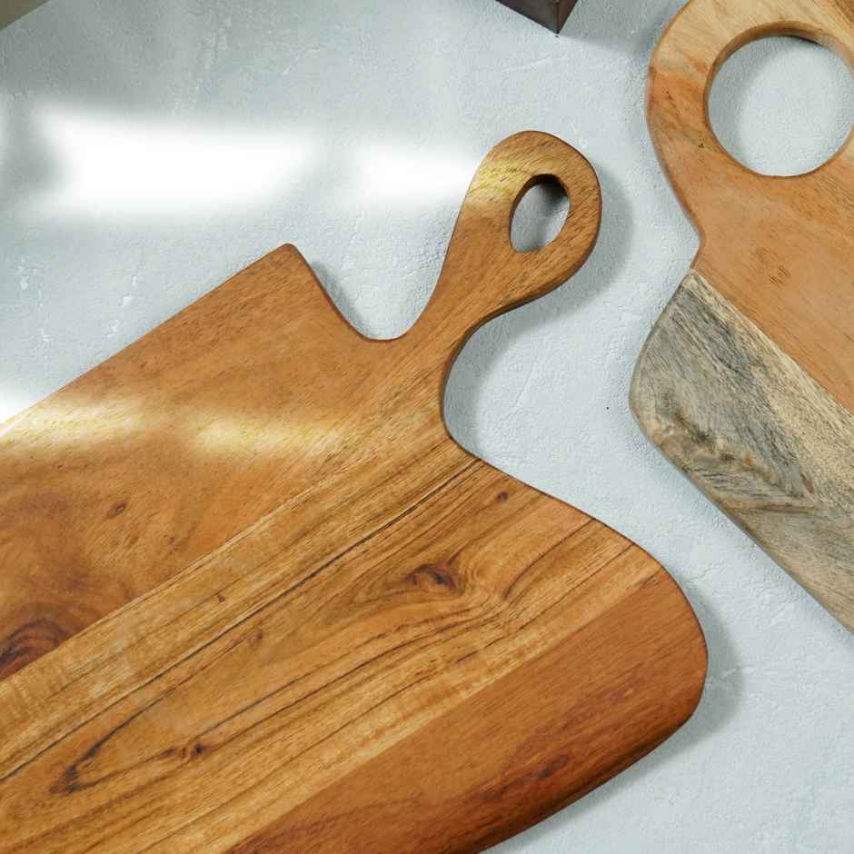 Sanjeev Kapoor by Oggn Wooden Live Edge Chopping Board 17.5x10