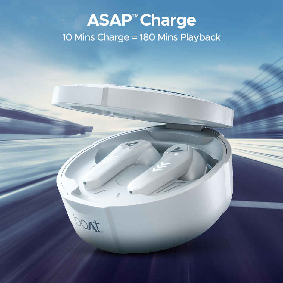 boAt Immortal 171 TWS Earbuds w/ Beast Mode(40ms Low Latency), 40 Hours Playback & RGB Lights Bluetooth - Grey