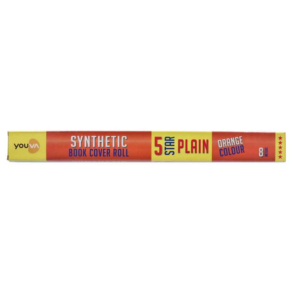 Navneet Youva Synthetic Cover Rolls Plain 5 Star 8 Meters Length X 35.5 Cm Height Orange