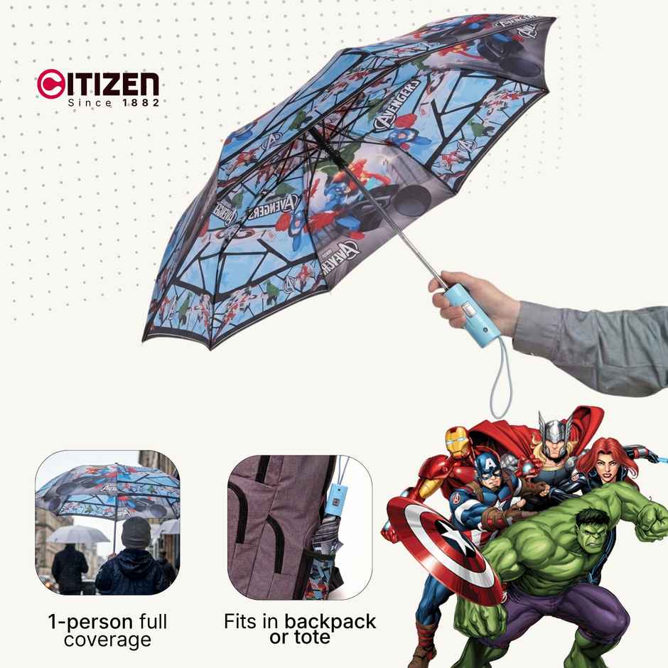 Citizen Auto Folding Kids Umbrella Avenger Print | 21 Inch | 2 Fold