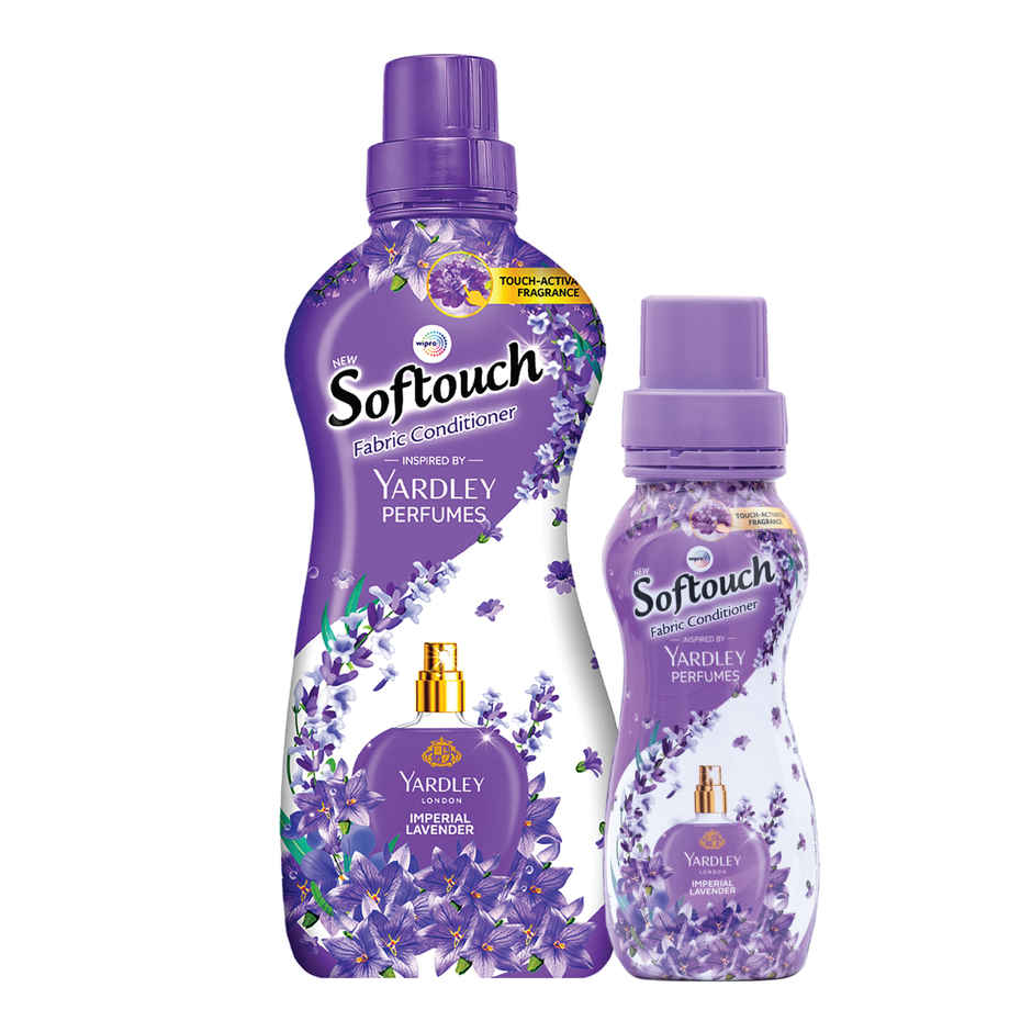 Softouch Yardley Fabric Conditioner | Long lasting Fragrance | Imperial Lavender | 790 + 190 ml
