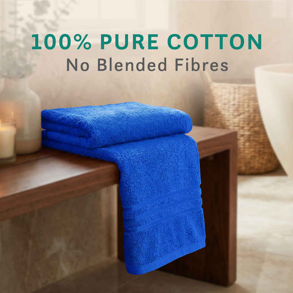myTrident Comfort Living Cotton Bath Towel | Ocean Blue