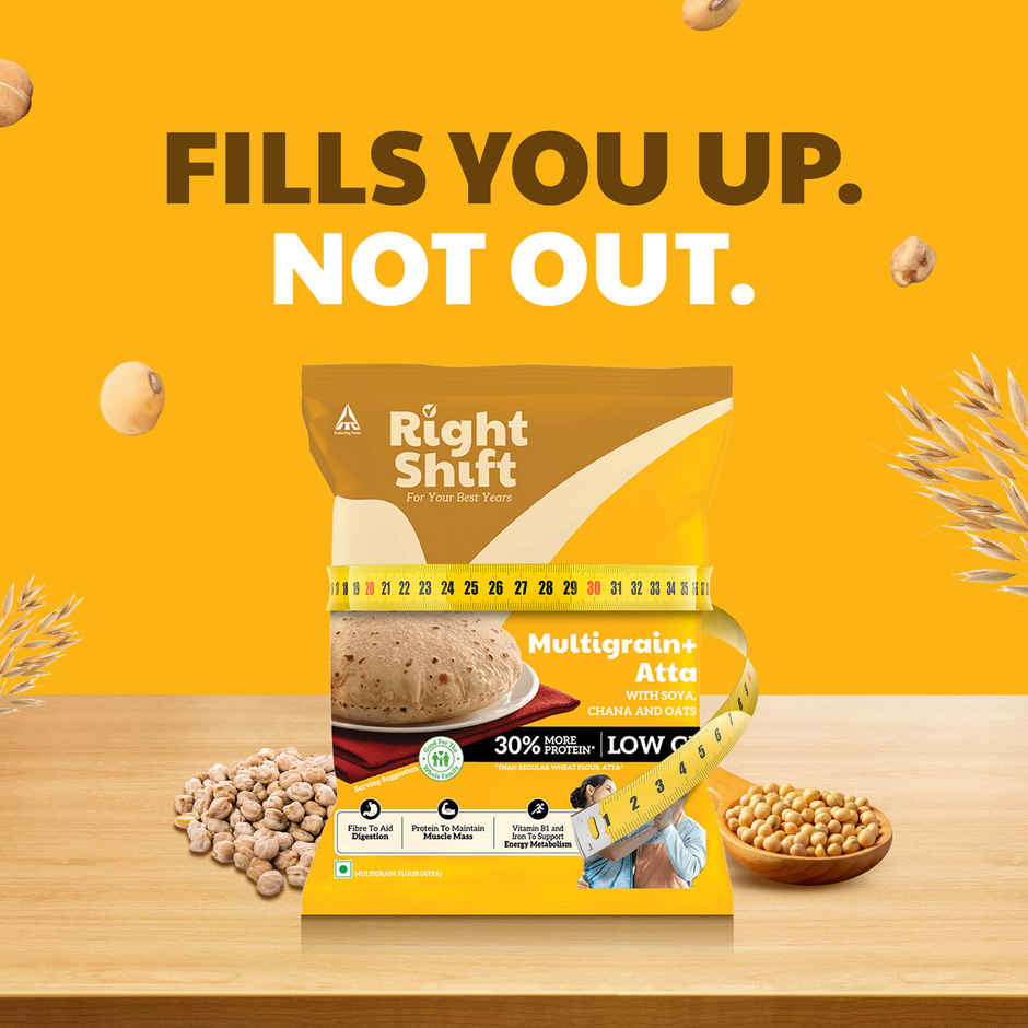 Right Shift High Protein Multigrain + Atta | High fibre, Low GI | 18 g - 4 rotis