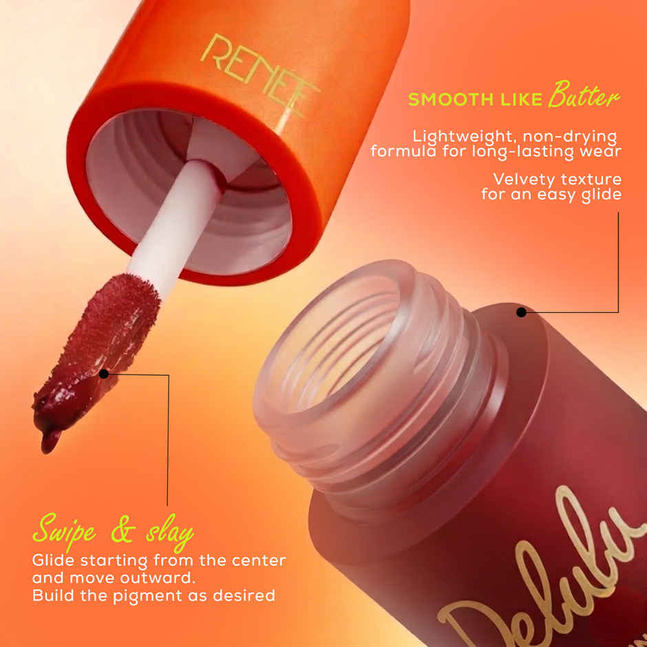 RENEE Delulu Blurring Matte Liquid Lipstick With Jojoba Oil & Rosehip Oil Maroon Mixed Signal