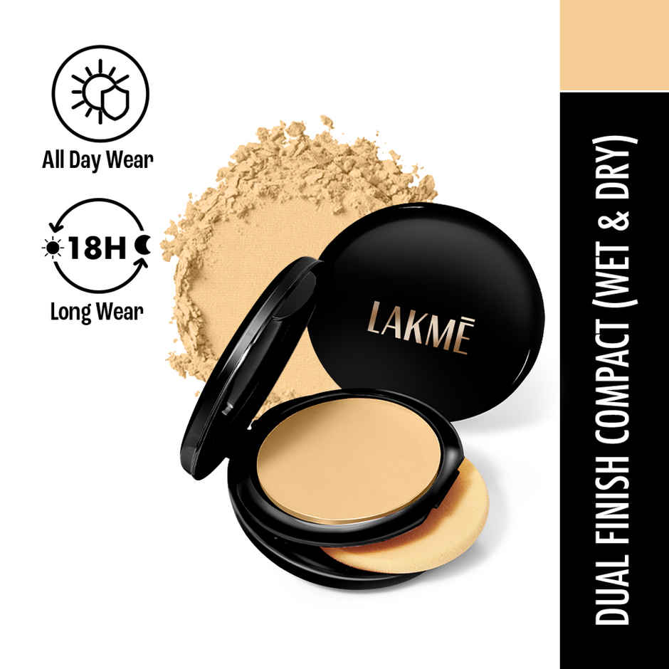 Lakme Xtraordin-Airy Compact 2 In 1 Compact + Foundation Lightweight Spf17 - 04 Golden Light