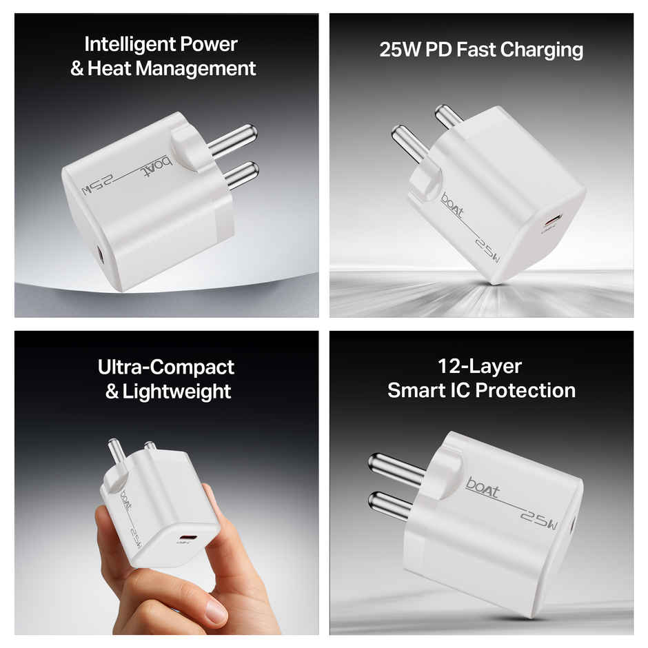 boAt 25W PD Charger | Pearl White