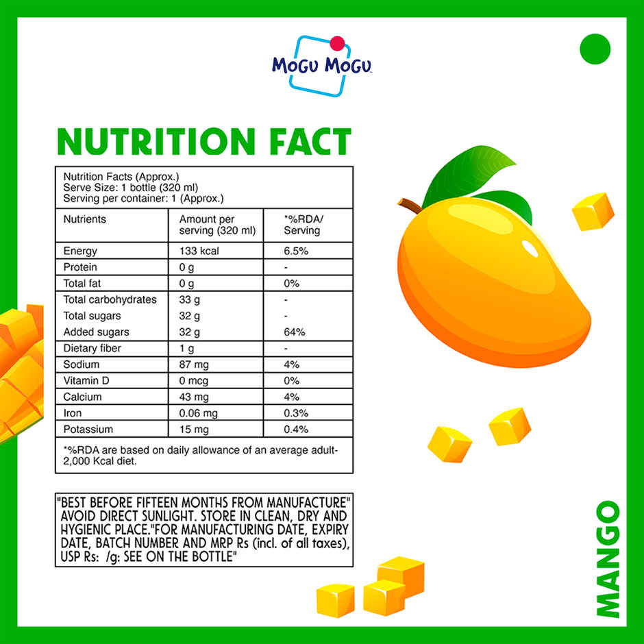 Mogu Mogu Mango Fruit Drink with Nata de Coco