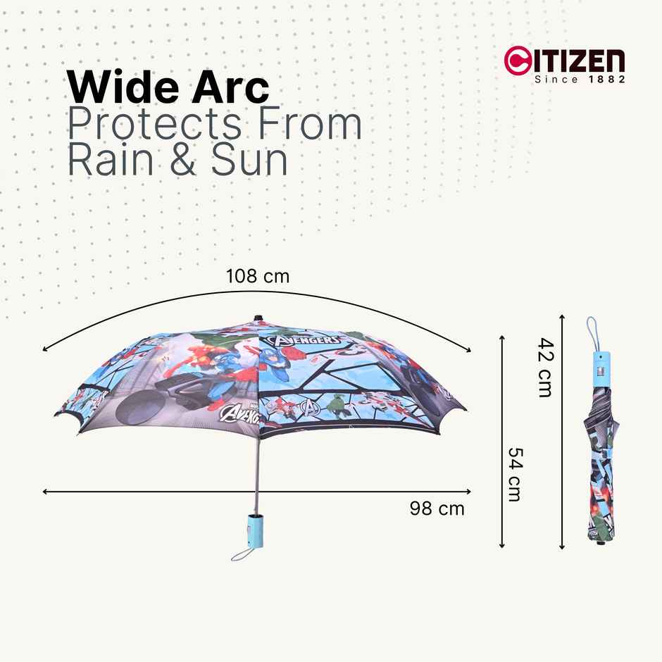 Citizen Auto Folding Kids Umbrella Avenger Print | 21 Inch | 2 Fold