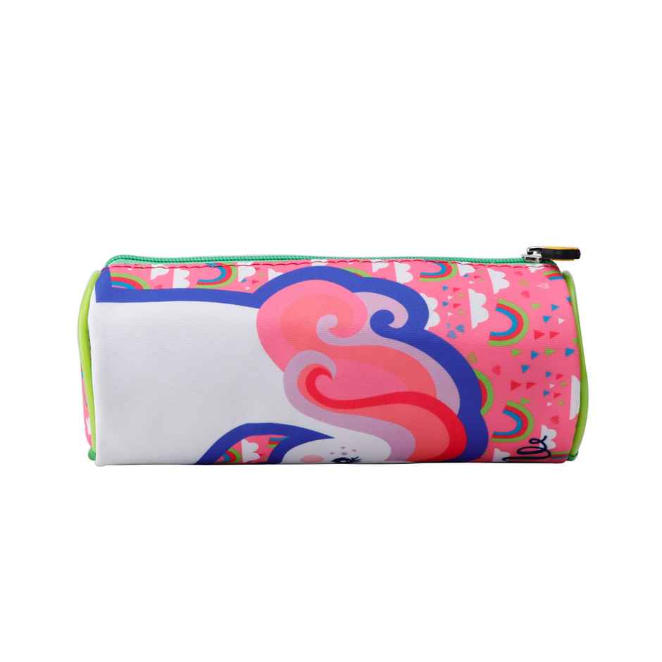 Qips Cylindrical Shaped Zip Closure Printed Pencil Bag | 00045-Qips
