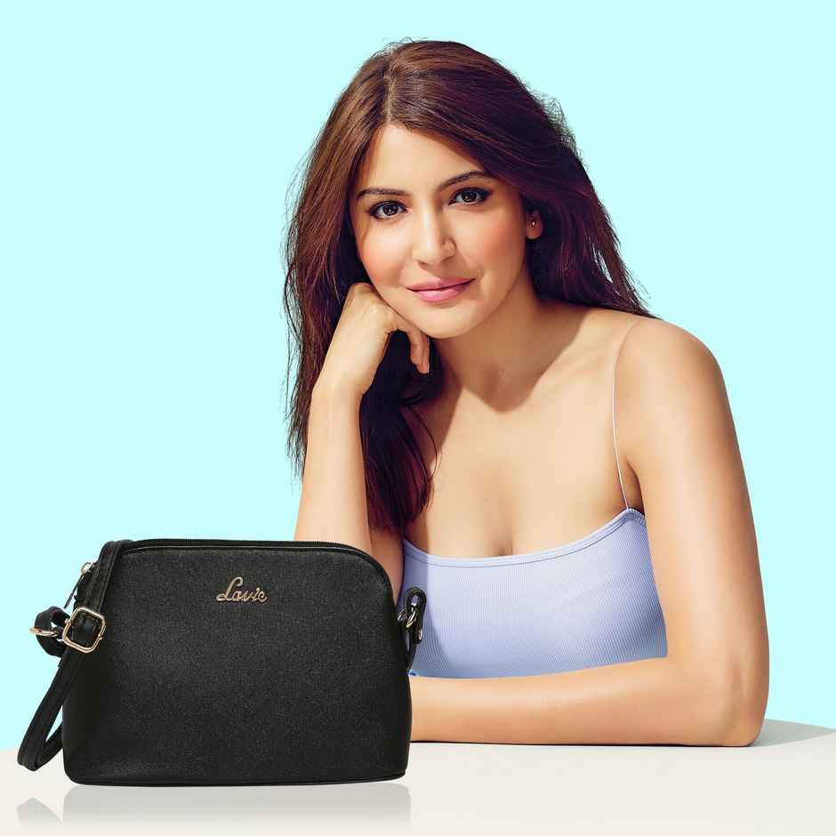 Lavie Women's Csb Synthetic Leather Satchel Bag | Medium | Black