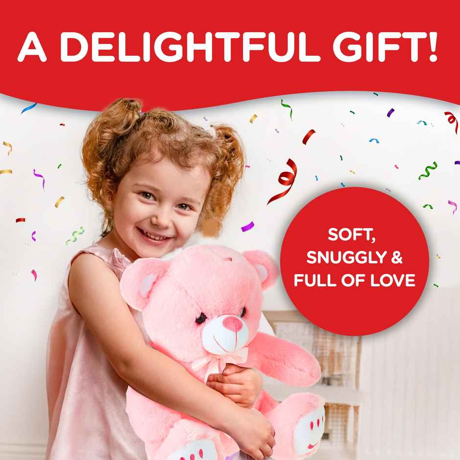 Michelle's Teddy Pink Fur - 20 cm Plush Soft Toy for Kids and Adult | Perfect For Gifting