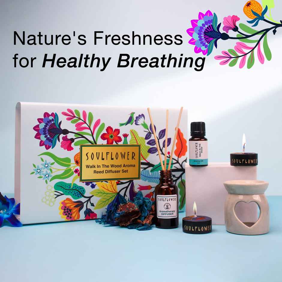 Soulflower Walk in the Wood Aroma Diffuser Gift Set